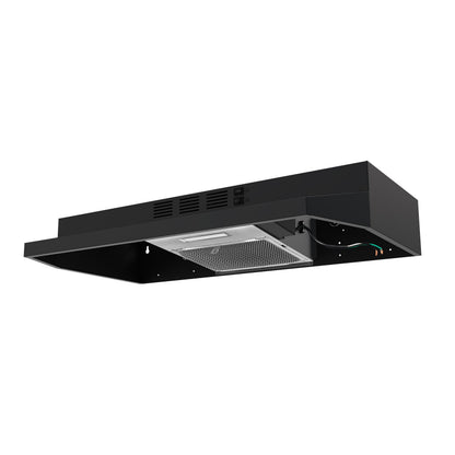 FORNO Cappa 30-Inch Under-Cabinet Convertible Range Hood, 200 CFM, Black (FRHUC5200-30BLK)