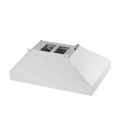 Forno Aria 36-Inch Wall-Mount Range Hood, 1200 CFM, White with Antique Brass Accents (Model FRHWM5095-36WHT)