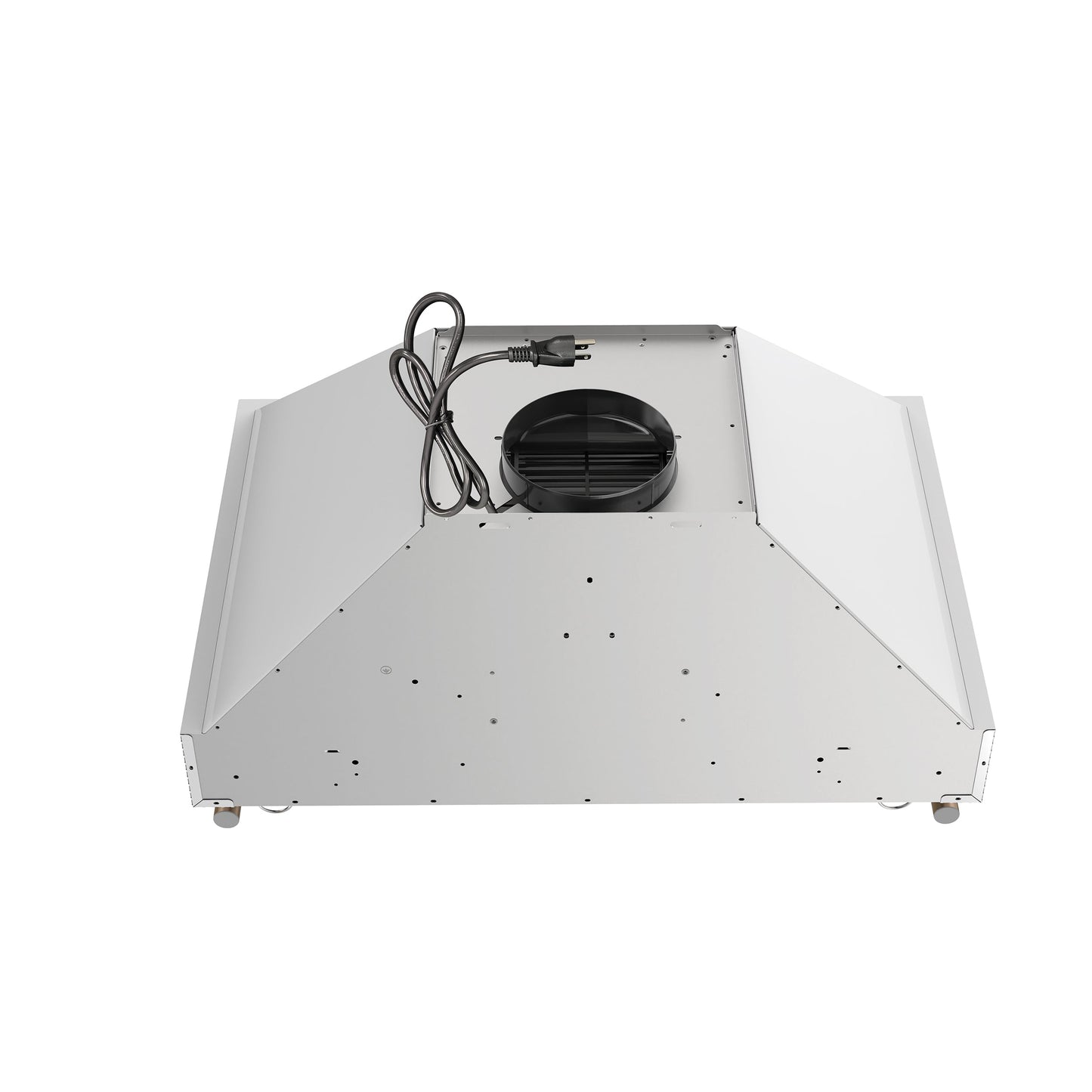 Forno Venezia 30-Inch Wall-Mounted Ducted Range Hood, 370 CFM, Touch Controls, LED Lighting, White with Antique Brass Accents (FRHWM5503-30WHT)