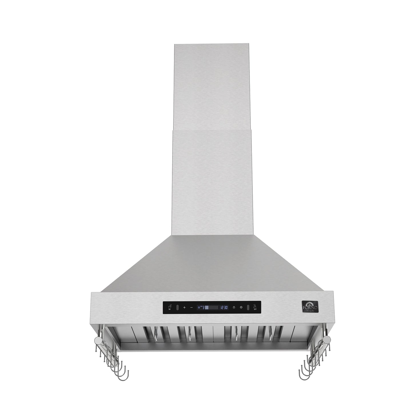 FORNO Venezia 30-Inch Wall-Mount Ducted Range Hood, 370 CFM, Touch Controls, LED Lighting, Stainless Steel (FRHWM5503-30)