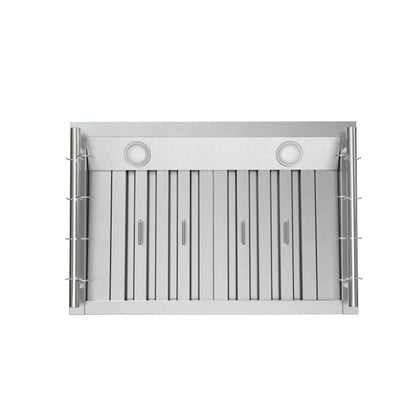 FORNO Venezia 30-Inch Wall-Mount Ducted Range Hood, 370 CFM, Touch Controls, LED Lighting, Stainless Steel (FRHWM5503-30)