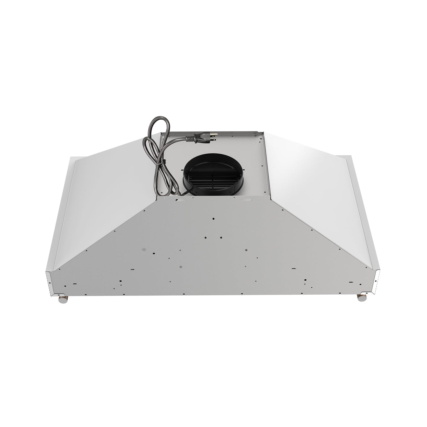 Forno Venezia 36-Inch Wall-Mount Ducted Range Hood, 370 CFM, Touch Controls, LED Lighting, White with Antique Brass Accents (FRHWM5503-36WHT)