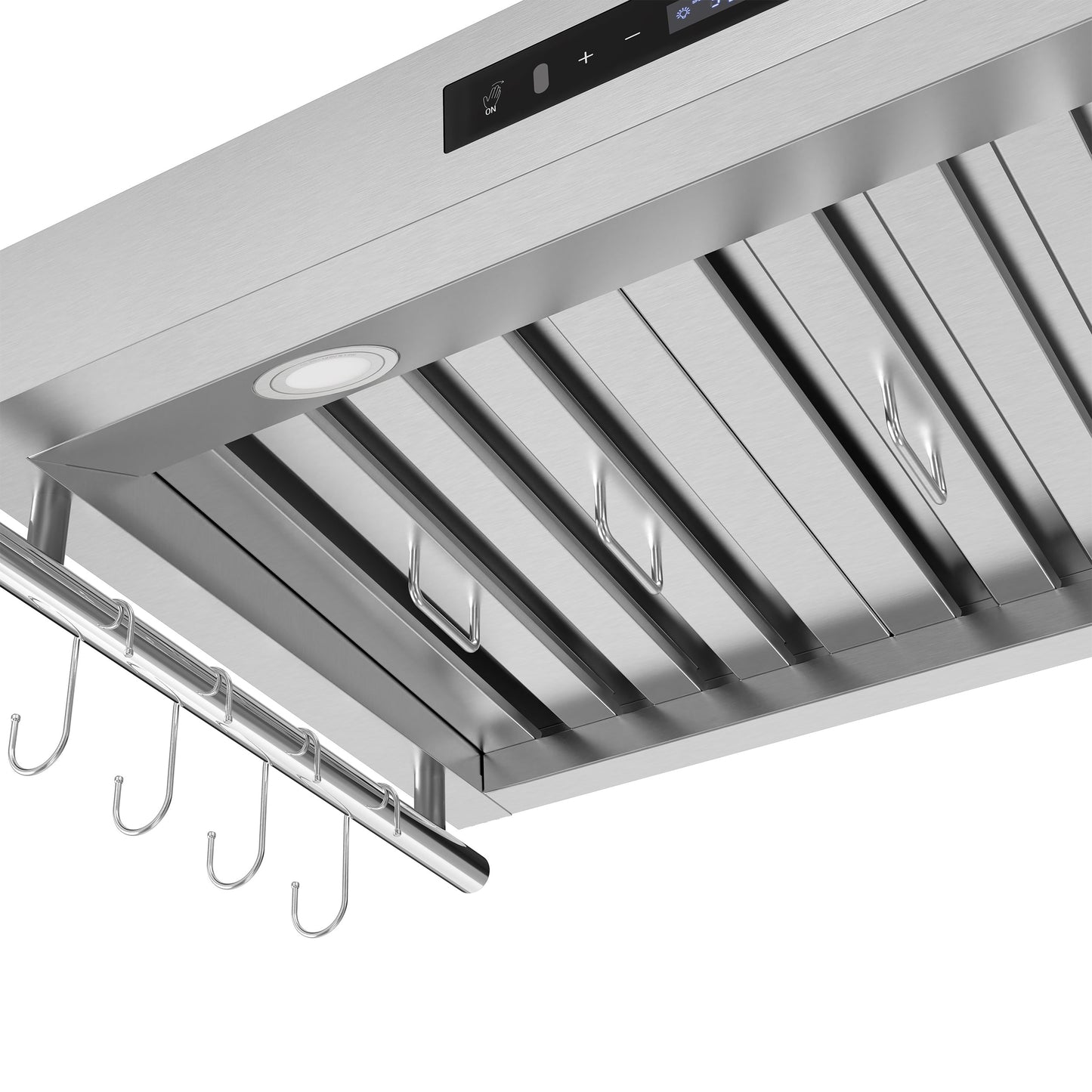 Forno Venezia 36-Inch Wall-Mounted Ducted Range Hood, 370 CFM, Stainless Steel, Touch Controls, LED Lighting (Model FRHWM5503-36)