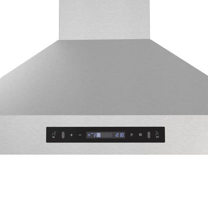 Forno Venezia 36-Inch Wall-Mounted Ducted Range Hood, 370 CFM, Stainless Steel, Touch Controls, LED Lighting (Model FRHWM5503-36)