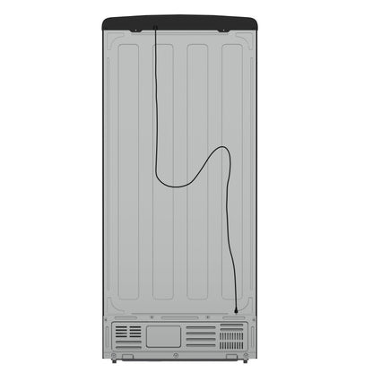 Forno Espresso Luigi 33-Inch French Door Refrigerator, 18 Cu. Ft., Black with Antique Brass Handles (Model FFFFD1791-33BLK)