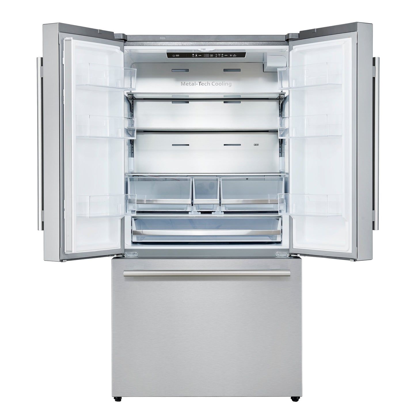 FORNO Aosta 36 in Freestanding Refrigerator, 22.4 cu ft, External Water Dispenser, Automatic Ice Maker, Stainless Steel, Model FFFFD1866-36SB