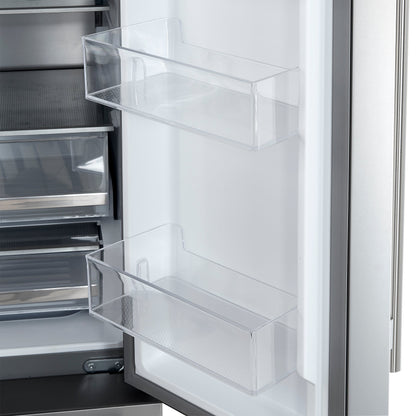 FORNO Aosta 36 in Freestanding Refrigerator, 22.4 cu ft, External Water Dispenser, Automatic Ice Maker, Stainless Steel, Model FFFFD1866-36SB