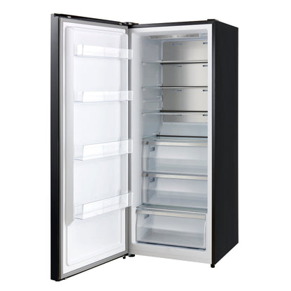 FORNO Maderno 28-Inch Convertible Upright Refrigerator/Freezer, 13.6 Cu. Ft., Black, Left Swing Door, Model FFFFD1722-28BLK-LS