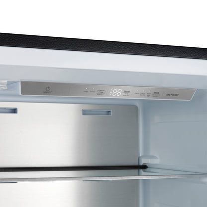 Forno Maderno 60-Inch Convertible Refrigerator and Freezer Combo, 27.2 Cu. Ft., Black with Antique Brass Handles, Trim Kit Included (Model FFFFD1722-60MG-BLK)