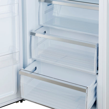 Forno Maderno 28-Inch Built-In Convertible Refrigerator Freezer, 13.6 Cu. Ft., Left Swing, White with Antique Brass Handle (Model FFFFD1722-28WHT-LS)
