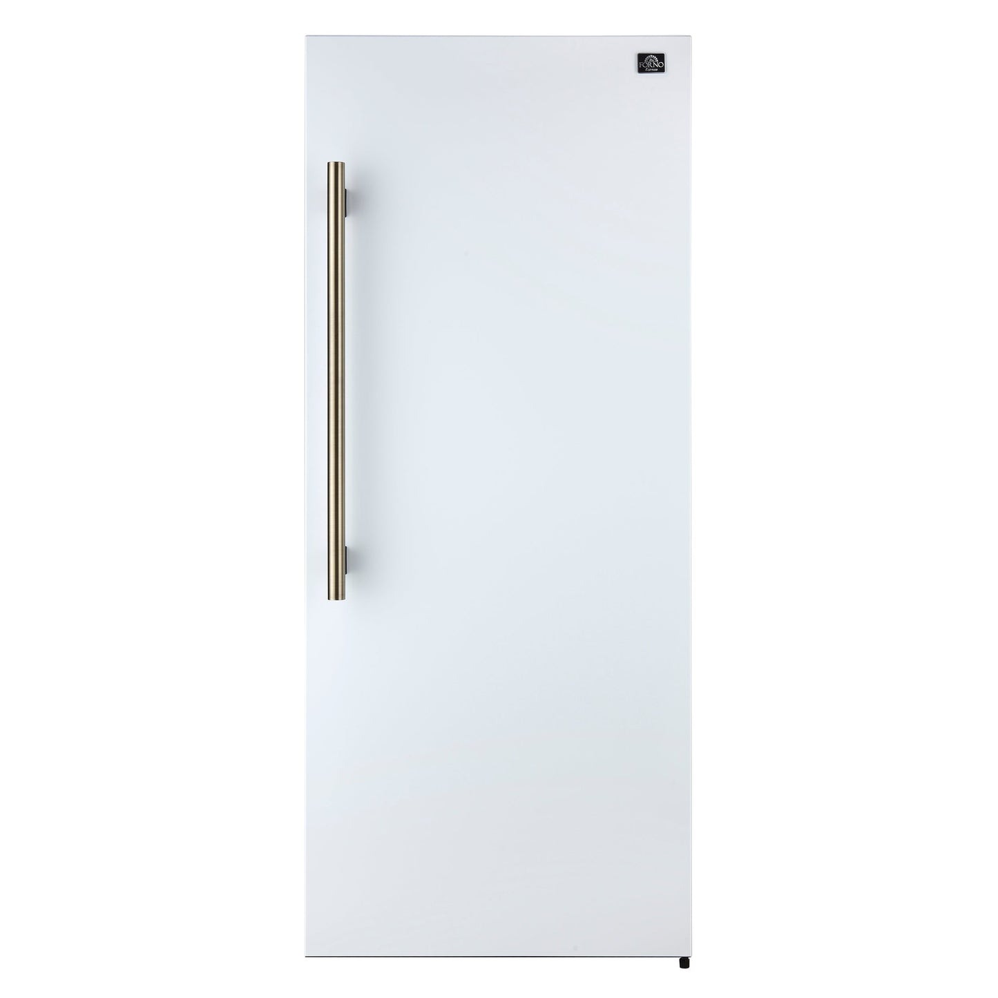 FORNO Maderno 28-Inch Built-In Convertible Refrigerator Freezer, 13.6 Cu. Ft., Right Swing, White with Antique Brass Handle (FFFFD1722-28WHT-RS)