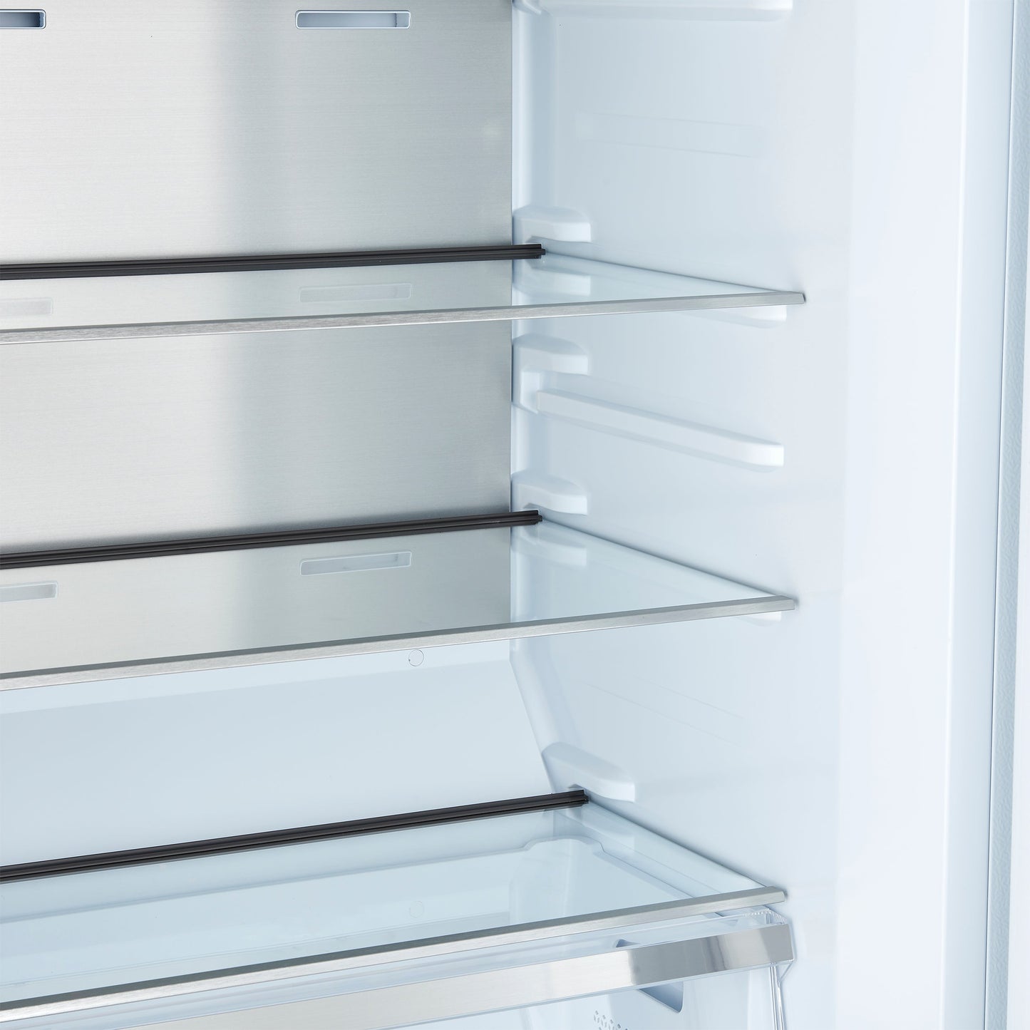 FORNO Maderno 32-Inch Built-In Convertible Refrigerator Freezer, 13.6 Cu. Ft., Right-Hinged Door, Panel-Ready White with Antique Brass Handle and Grill Trim (Model FFFFD1722-32RSG-WHT)