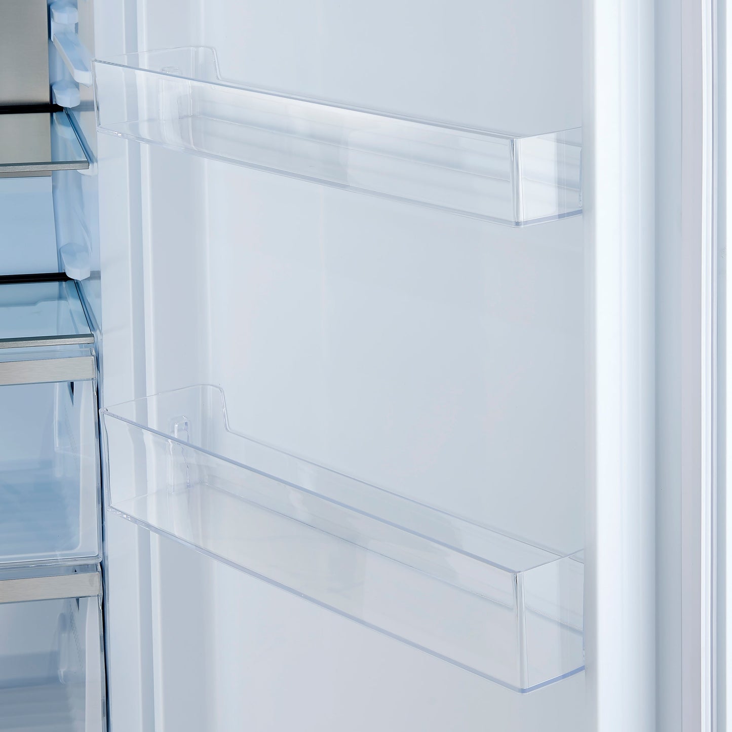 FORNO Maderno 28-Inch Built-In Convertible Refrigerator Freezer, 13.6 Cu. Ft., Right Swing, White with Antique Brass Handle (FFFFD1722-28WHT-RS)