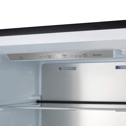 FORNO Maderno 32-Inch Built-In Convertible Refrigerator/Freezer, 13.6 Cu. Ft., Left-Hinged Door, Black with Antique Brass Handle, Model FFFFD1722-32LMG-BLK