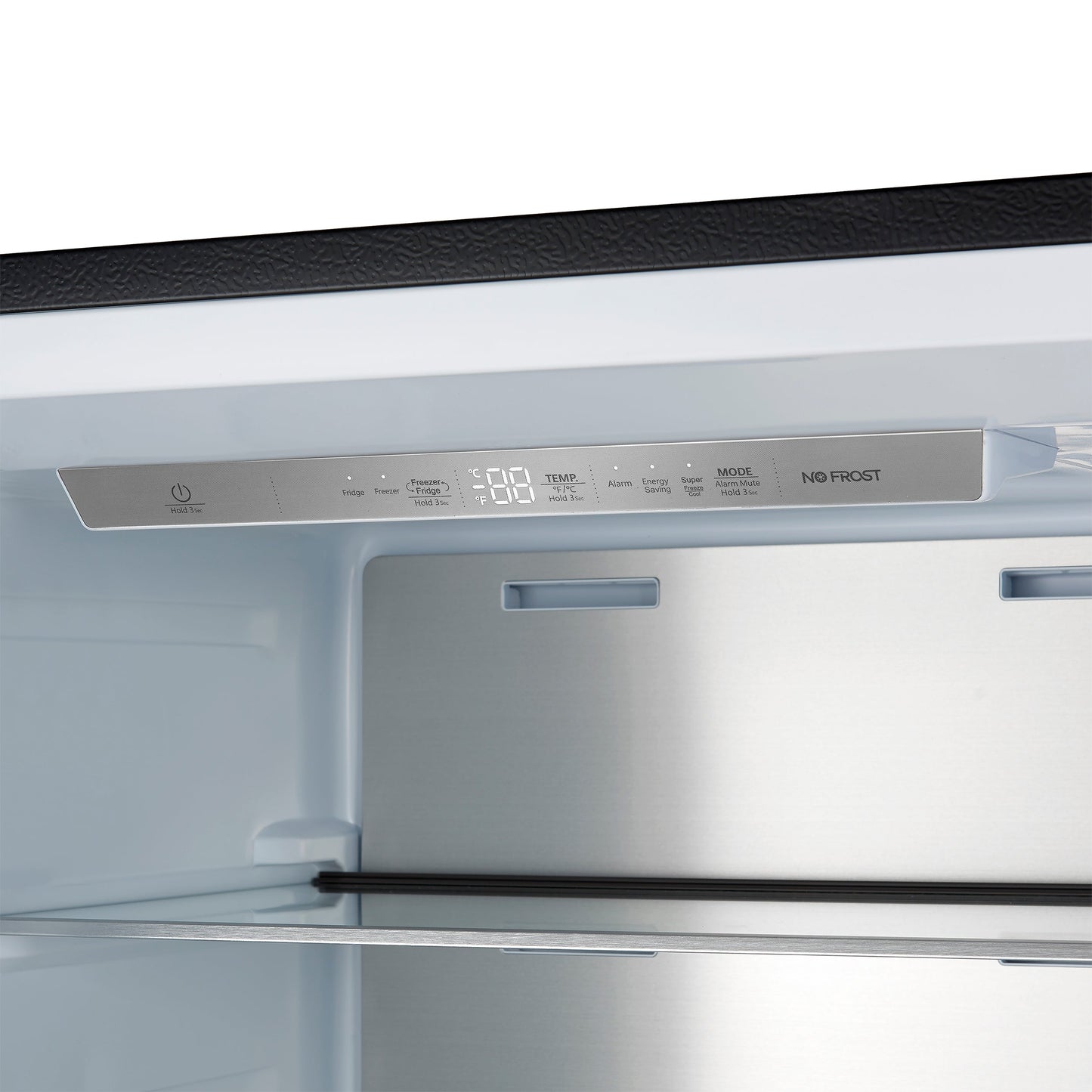 FORNO Maderno 32-Inch Built-In Convertible Refrigerator Freezer, 13.6 Cu. Ft., Left Swing, Black with Antique Brass Handle, Grill Trim (FFFFD1722-32LSG-BLK)