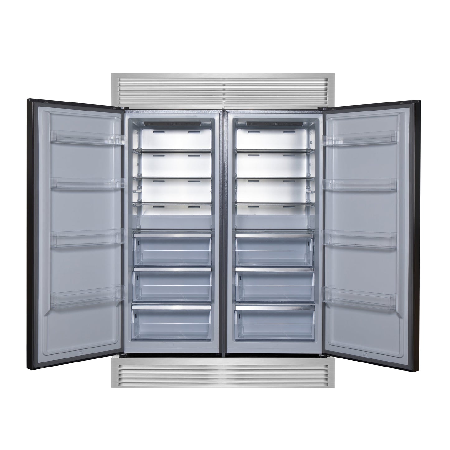 Forno Maderno 60-Inch 27.2 cu ft Built-In Convertible Refrigerator/Freezer with Grill Trim Kit, Stainless Steel (Model FFFFD1722-60SG)
