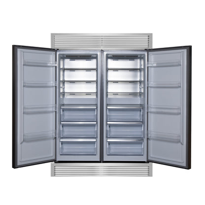 Forno Maderno 60-Inch 27.2 cu ft Built-In Convertible Refrigerator/Freezer with Grill Trim Kit, Stainless Steel (Model FFFFD1722-60SG)