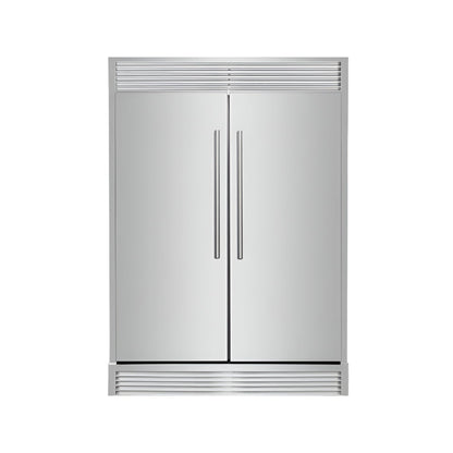 Forno Maderno 60-Inch 27.2 cu ft Built-In Convertible Refrigerator/Freezer with Grill Trim Kit, Stainless Steel (Model FFFFD1722-60SG)