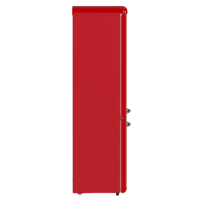 FORNO Storico 22-Inch Retro Freestanding Refrigerator, 9.0 cu ft, Red, Silver Handle, Model FFFFD1745-22RED