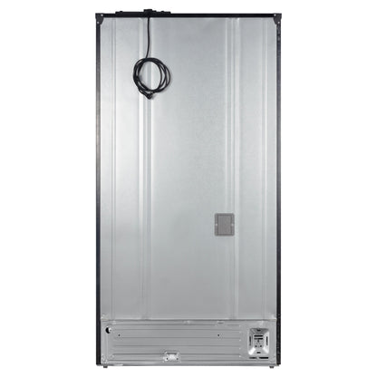 FORNO Rivello 36-Inch French Door Refrigerator, Standard Depth, Water and Ice Dispenser, Black with Stainless Steel Accents (FFFFD1783-36BLK)