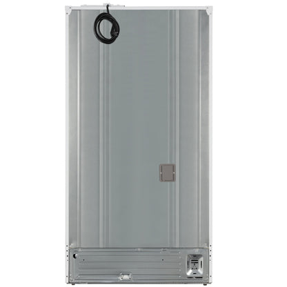 FORNO Rivello 36 in French Door Refrigerator, Standard Depth, Water & Ice Dispenser, White with Antique Brass Handles (Model FFFFD1783-36WHT)