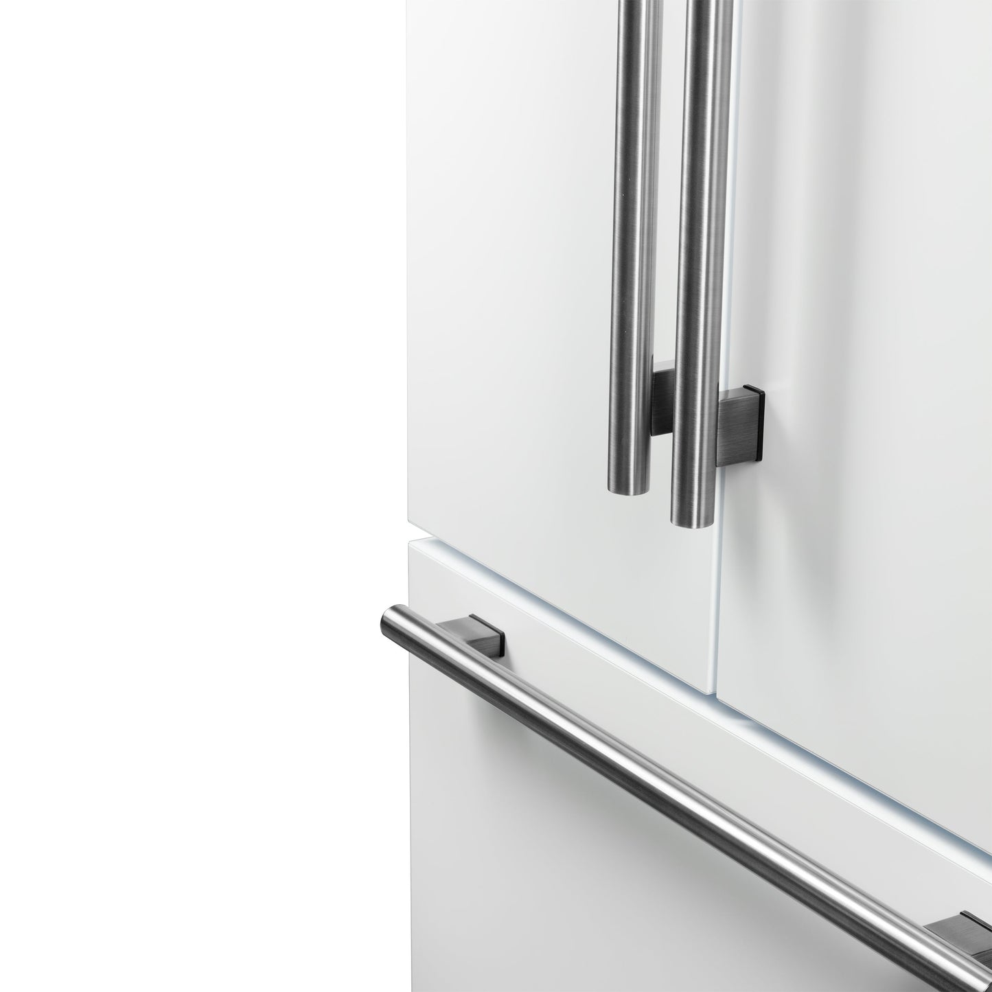FORNO Rivello 36-Inch Standard-Depth French Door Refrigerator with Water & Ice Dispenser, White with Stainless Steel Accents (Model FFFFD1783-36WHT)