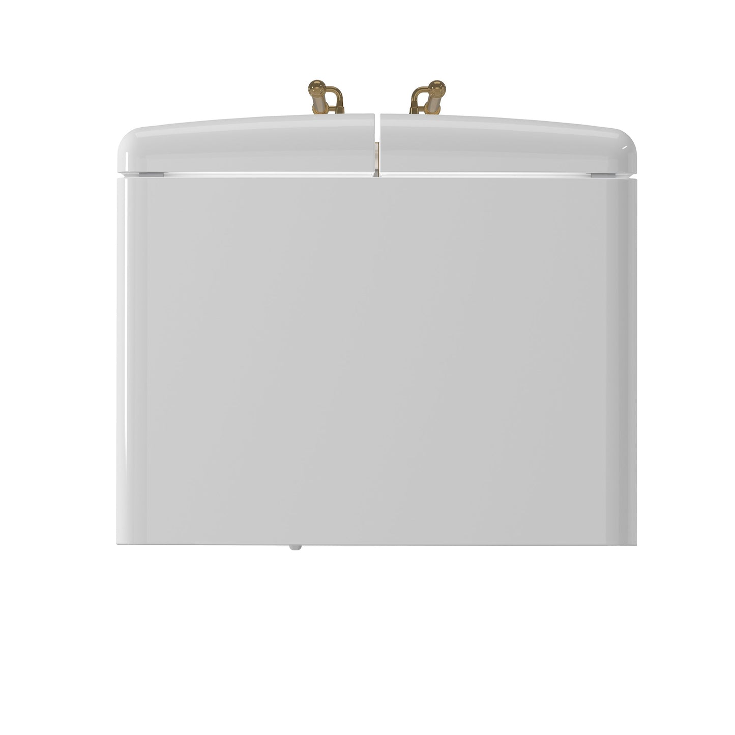 Forno Espresso Luigi 33-Inch French Door Refrigerator, 18 cu. ft., White, Antique Brass Handles, Model FFFFD1791-33WHT