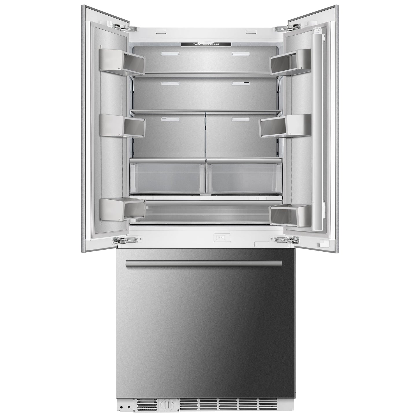FORNO Rivestito 36-Inch Built-In French Door Refrigerator, 15.5 Cu. Ft., Stainless Steel Panels, Automatic Ice Maker (Model FFRBI1811-36FR)