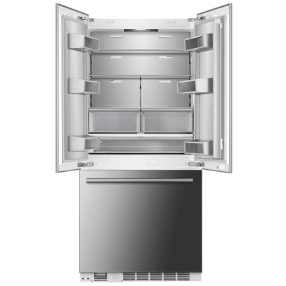 FORNO Rivestito 36-Inch Built-In French Door Refrigerator, 15.5 Cu. Ft., Stainless Steel Panels, Automatic Ice Maker (Model FFRBI1811-36FR)