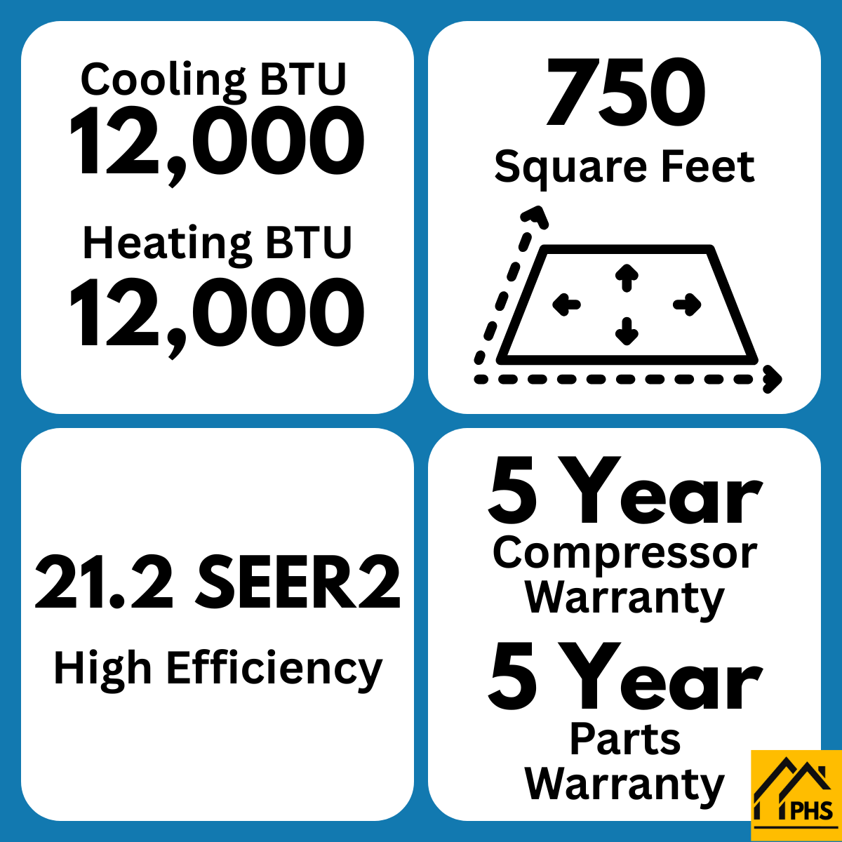 Senville LETO 12,000 BTU Single Zone Ductless Mini Split - 115V - 21.2 SEER2, SENL-12CD