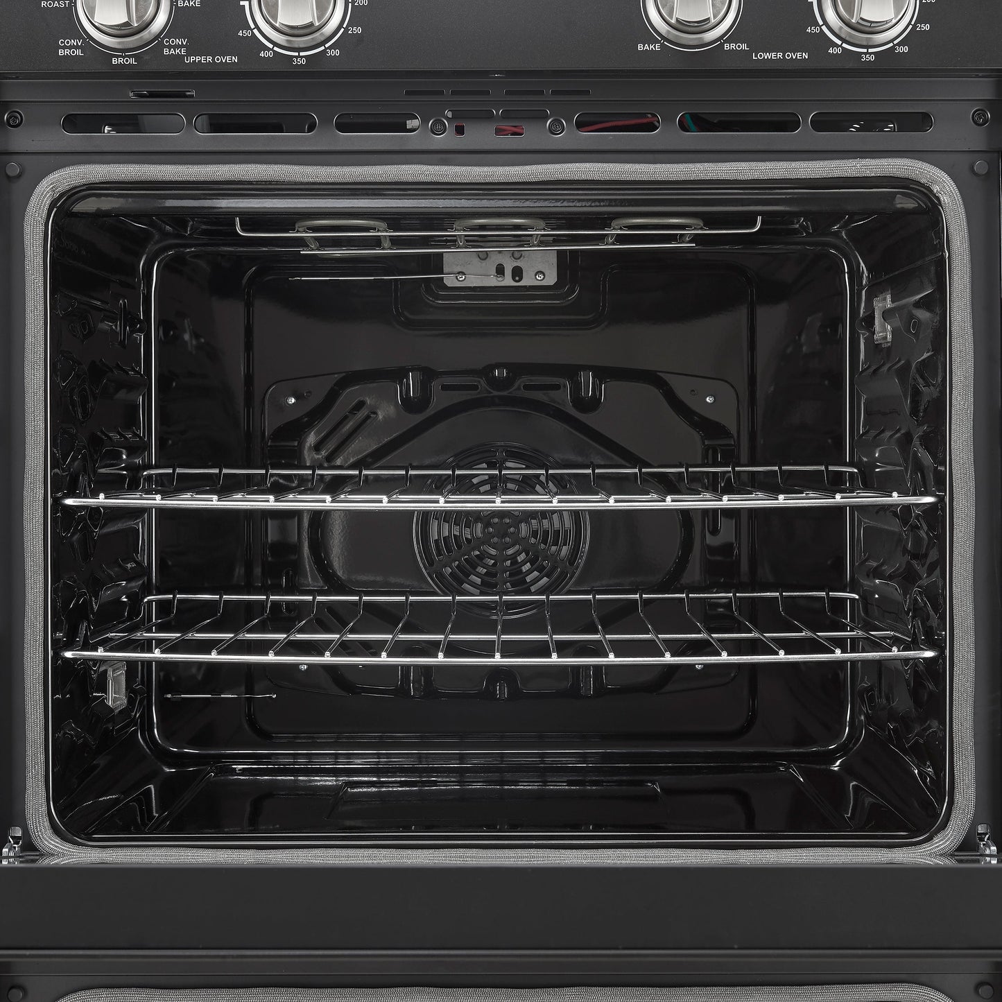 FORNO Espresso Vomero 30-Inch Electric Double Wall Oven, 10 Cu. Ft., Black with Stainless Steel Accents (FBOEL1324-30BLK)
