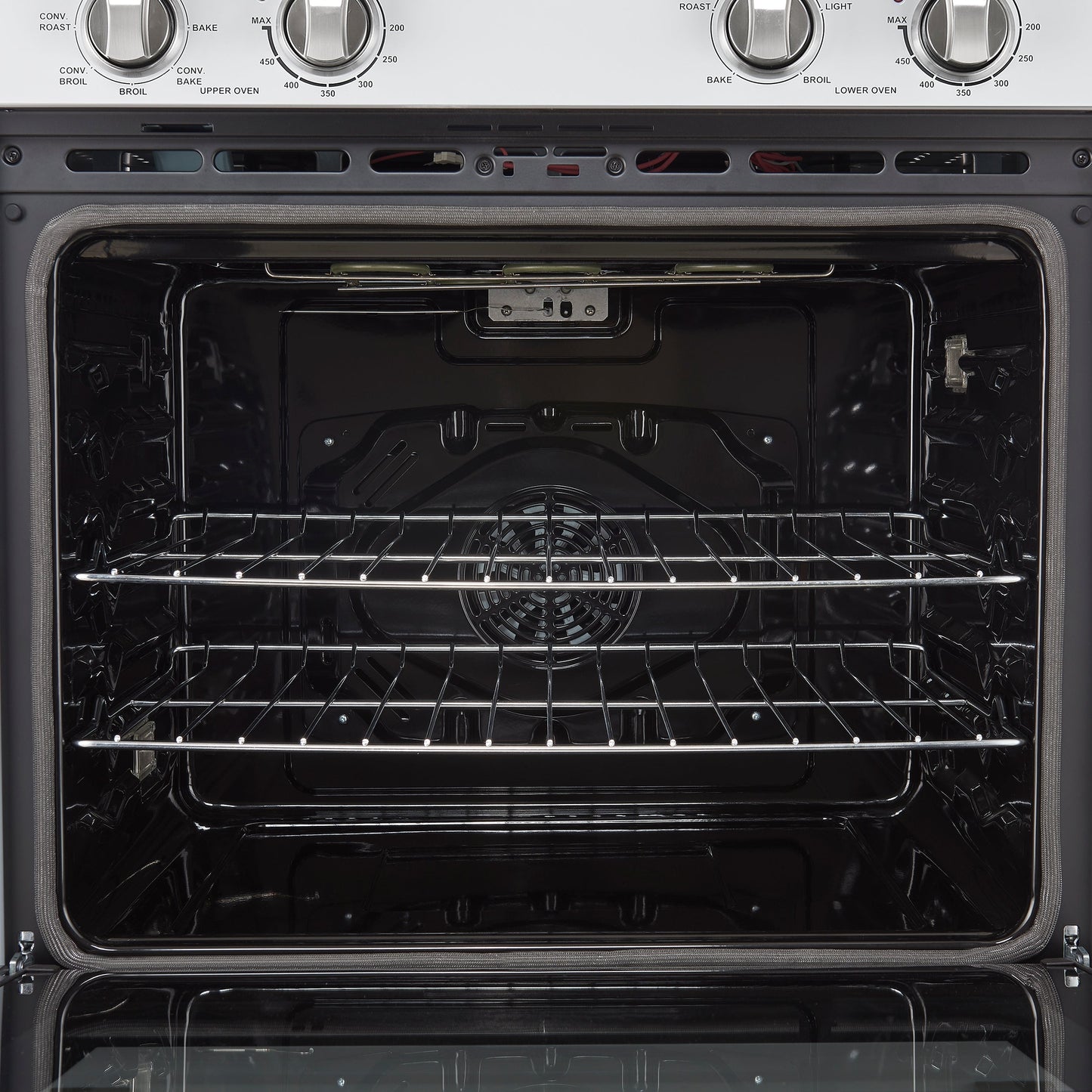 FORNO Espresso Vomero 30-Inch Electric Double Wall Oven, 10.0 cu. ft., White with Stainless Steel Accents (FBOEL1324-30WHT)