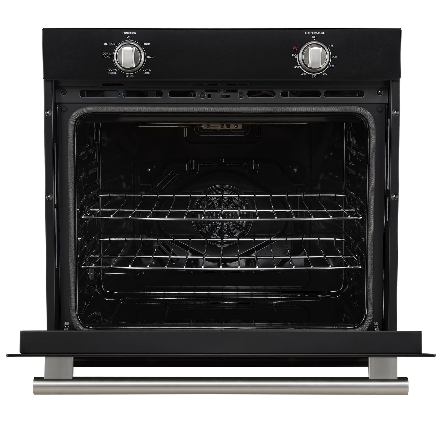 Forno Espresso Vomero 30-Inch Single Electric Wall Oven, 5.0 Cu. Ft., Black with Stainless Steel Accents (FBOEL1370-30BLK)