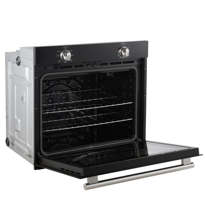Forno Espresso Vomero 30-Inch Single Electric Wall Oven, 5.0 Cu. Ft., Black with Stainless Steel Accents (FBOEL1370-30BLK)