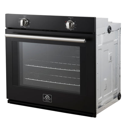 Forno Espresso Vomero 30-Inch Single Electric Wall Oven, 5.0 Cu. Ft., Black with Stainless Steel Accents (FBOEL1370-30BLK)