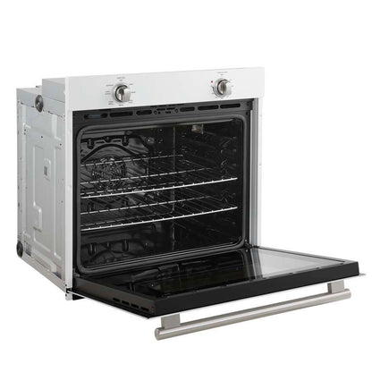 FORNO Espresso Vomero 30-Inch Electric Single Wall Oven, 5.0 Cu. Ft., White with Stainless Steel Accents (FBOEL1370-30WHT)
