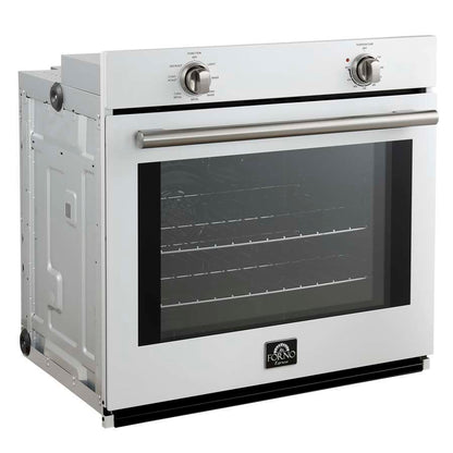 FORNO Espresso Vomero 30-Inch Electric Single Wall Oven, 5.0 Cu. Ft., White with Stainless Steel Accents (FBOEL1370-30WHT)