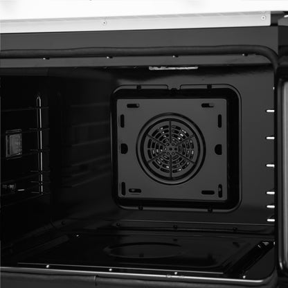 FORNO Asti 30-Inch French Door Double Electric Wall Oven, 7.36 cu. ft., Air Fry, Self-Clean, Sous Vide, White with Antique Brass Accents (FBOEL1340-30WHT)