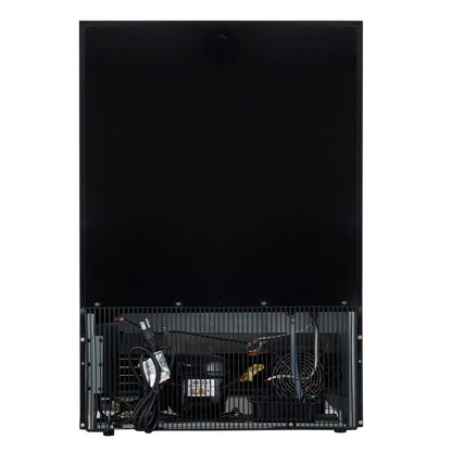 FORNO Bacchino 24-Inch Dual Zone Wine Cooler, 51-Bottle Capacity, Triple-Glass Door, Black with Antique Brass Accents (FWCDR6634-24KBLK)