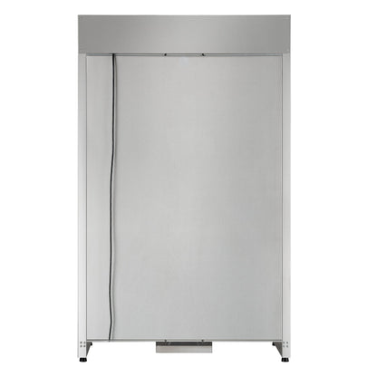 FORNO Abruzzo 48-Inch Dual Zone Wine Cooler, 24 cu.ft., 102-Bottle Capacity, Black Shelves with Green Acrylic Holders (FWCDR6610-48S)