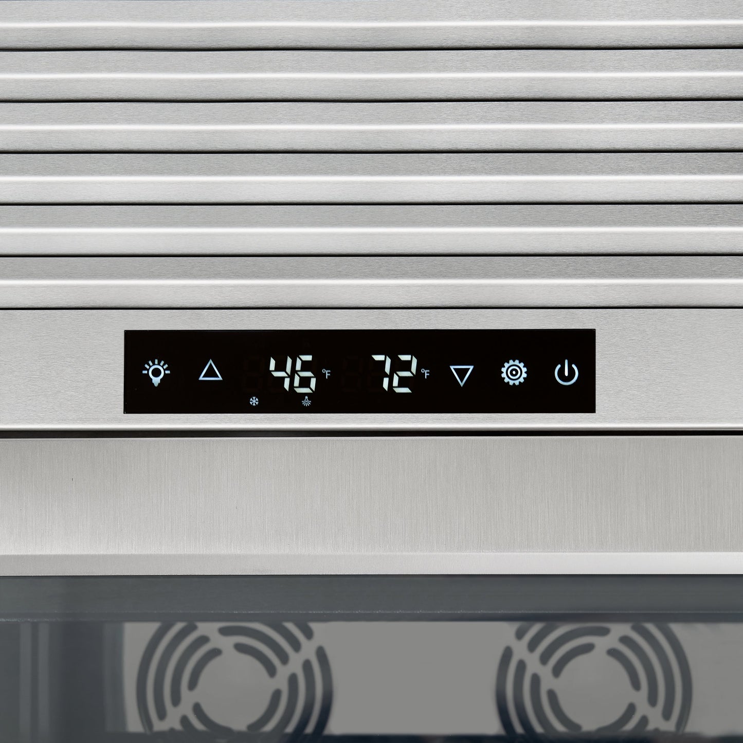 FORNO Abruzzo 48-Inch Dual Zone Wine Cooler, 24 cu.ft., 102-Bottle Capacity, Stainless Trim Shelves (Model FWCDR6611-48S)
