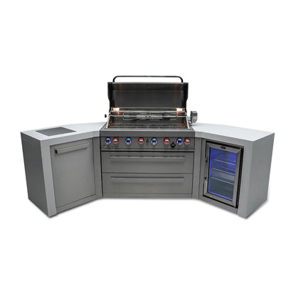 Mont Alpi 805 Deluxe Island Grill with 45 Degree Corners and Fridge Cabinet, MAi805-D45FC