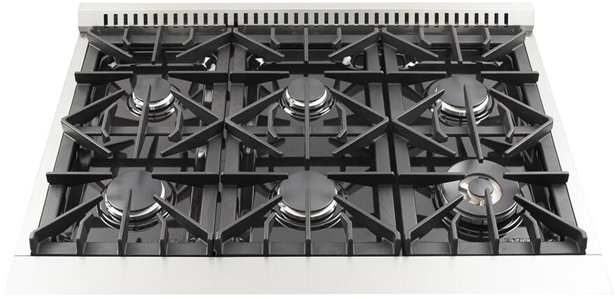 FORNO Appliance Package- 36 Inch Gas Range, Wall Mount Range Hood, AP-FFSGS6244-36-W