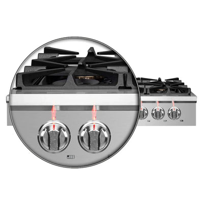 Forno Spezia 48-Inch 8-Burner Gas Rangetop with Griddle and Wok Ring, Stainless Steel (FCTGS5751-48)
