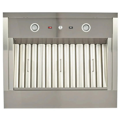 Coyote 36" W x 30" D Chimney Hood with LED Lights- MUST PURCHASE BLOWER SEPARATELY