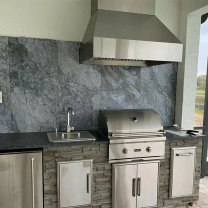 Coyote 42" W x 30" D Chimney Hood with LED Lights - MUST PURCHASE BLOWER SEPARATELY