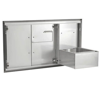 Coyote 45" Double Access Doors With Roll Out Trash