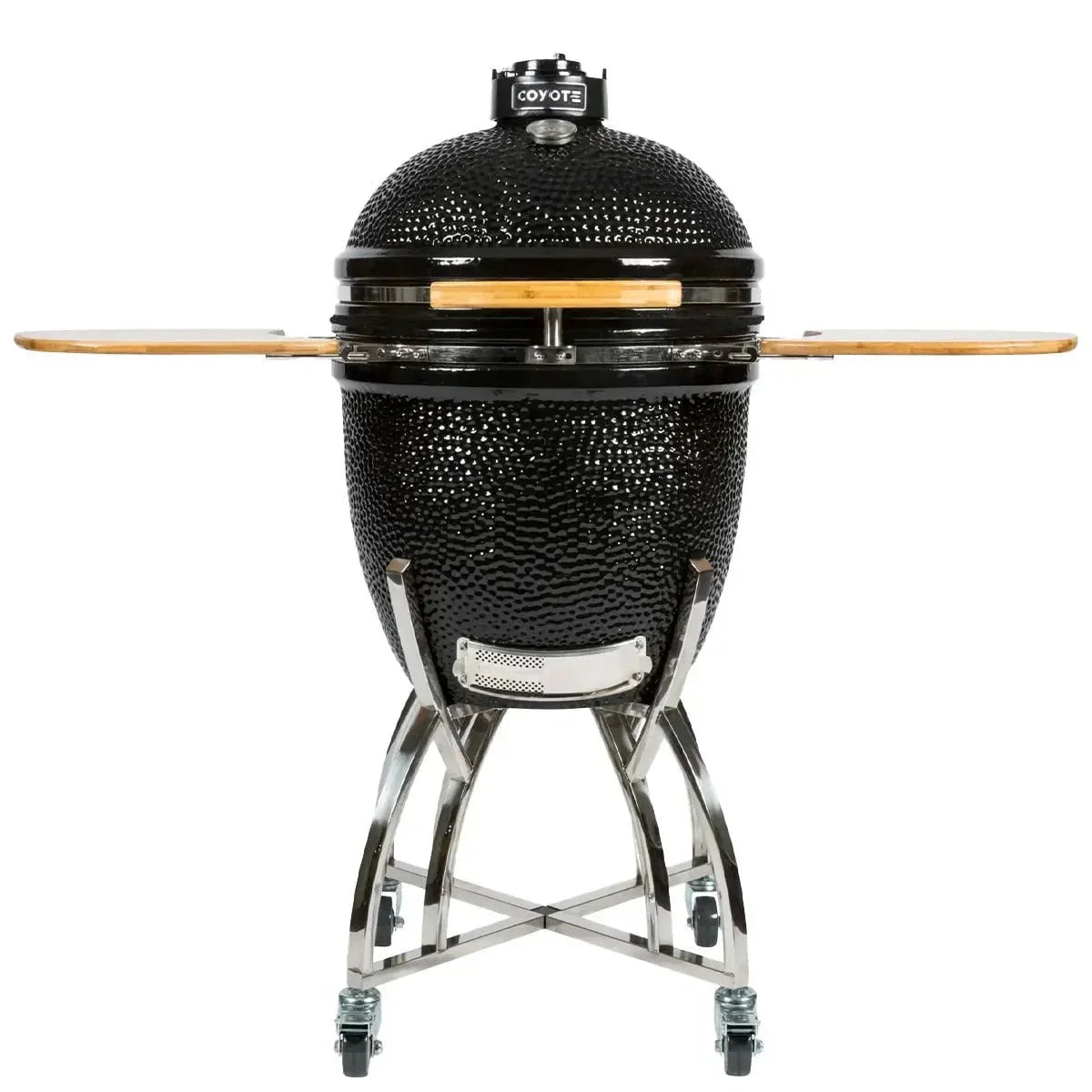 Coyote Asado Ceramic Grill with Stand and Side Shelves