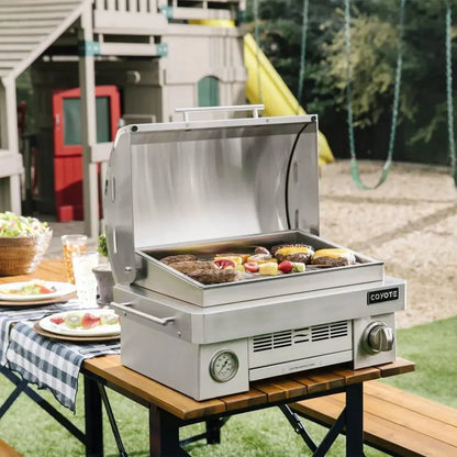 Coyote Portable Grill; Infinity burner up to 20,000 btu; LP Gas ONLY