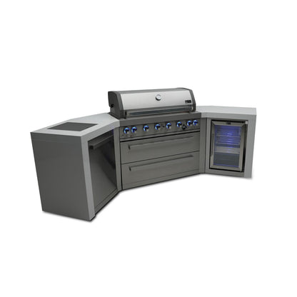 Mont Alpi 805 Deluxe Island Grill with Beverage Center and Fridge Cabinet, MAi805-DBEVFC